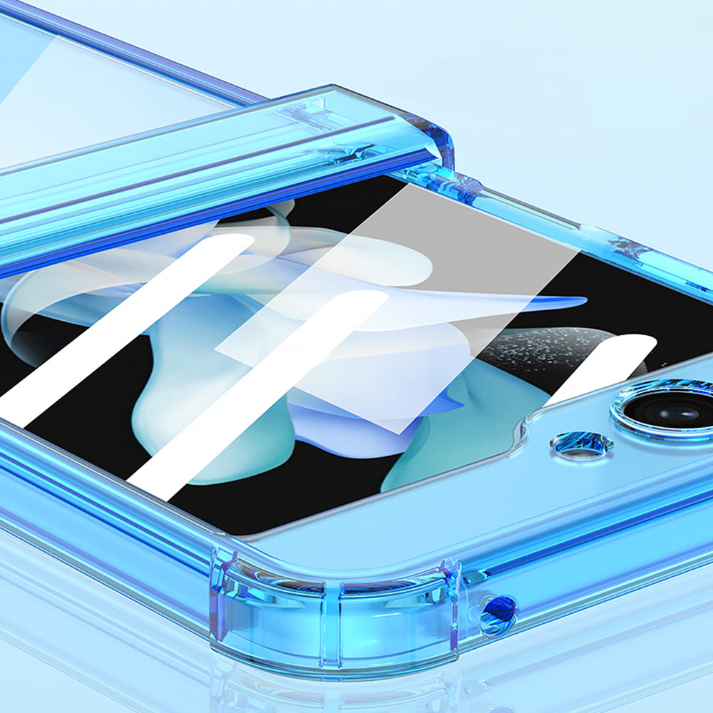 GKK pro Samsung Galaxy Z Flip5 5G pouzdro na telefon Vyztužené rohy TPU kryt s fólií z tvrzeného skla GKK pro Samsung Galaxy Z Flip5 5G pouzdro na telefon Vyztužené rohy TPU kryt s fólií z tvrzeného skla